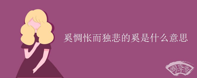 奚惆怅而独悲的奚是什么意思