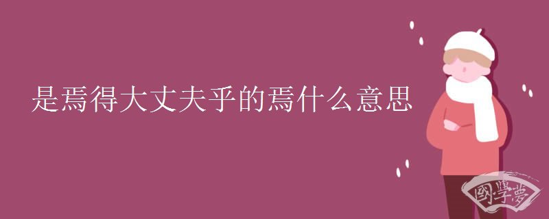 是焉得大丈夫乎的焉什么意思